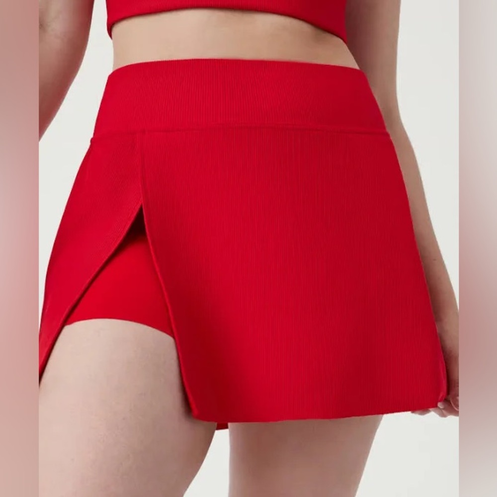 SPANX get moving contour rib front slit skort Size S